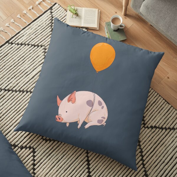 When Pigs Fly Floor Pillow