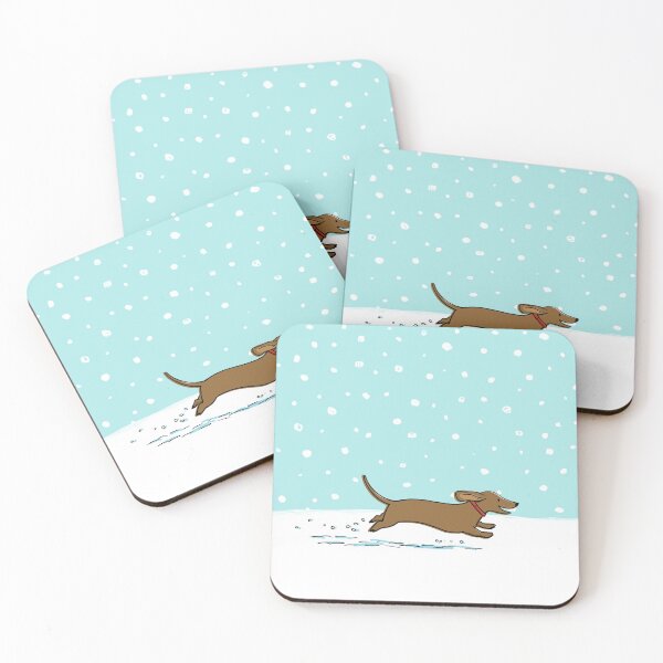 Item preview, Happy Snow Dachshund Cute Wiener Dog Holiday designed and sold by Jenn Inashvili.