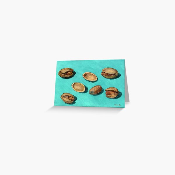 stash of pistachios Greeting Card