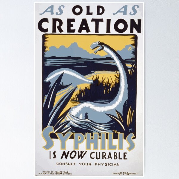 Item preview, WPA United States Government Work Project Administration Poster 0220 As Old as Creation Syphilis is Now Curable designed and sold by wetdryvac.