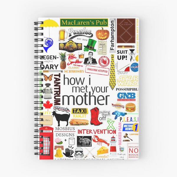 Item preview, How i Met Your Mother Collage Poster Iconographic - Infographic (White) designed and sold by Della97.