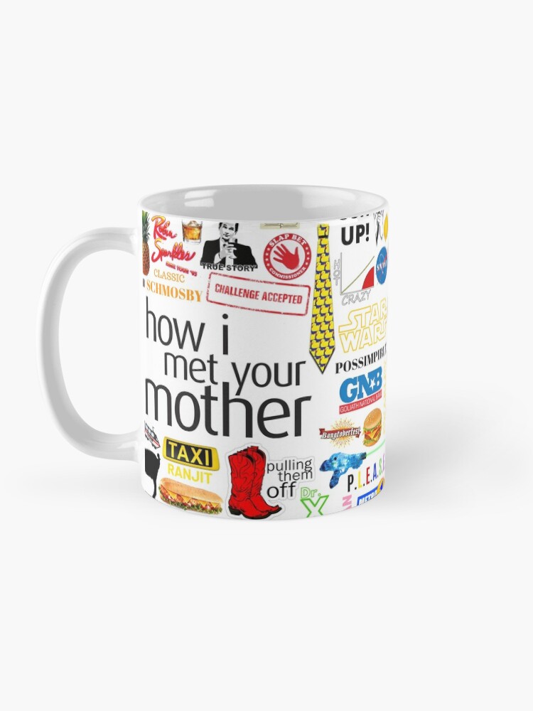 "How i Met Your Mother Collage Poster Iconographic Infographic (White