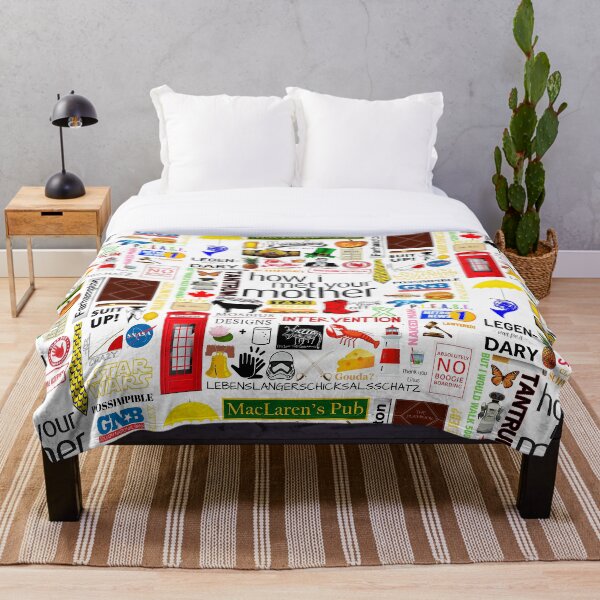 Aperçu de l'œuvre Comment j'ai rencontré ta mère Collage Poster Iconographic - Infographic (White) créée et vendue par Della97.