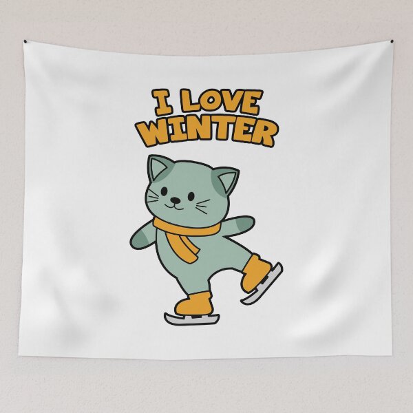Artikelvorschau, I love Winter Katze entworfen und verkauft von nmdesigns1.