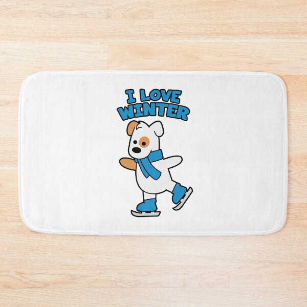 Item preview, I love winter skating dog designed and sold by nmdesigns1.