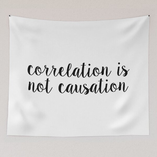 Item preview, correlation is not causation designed and sold by QuoteSpirations.