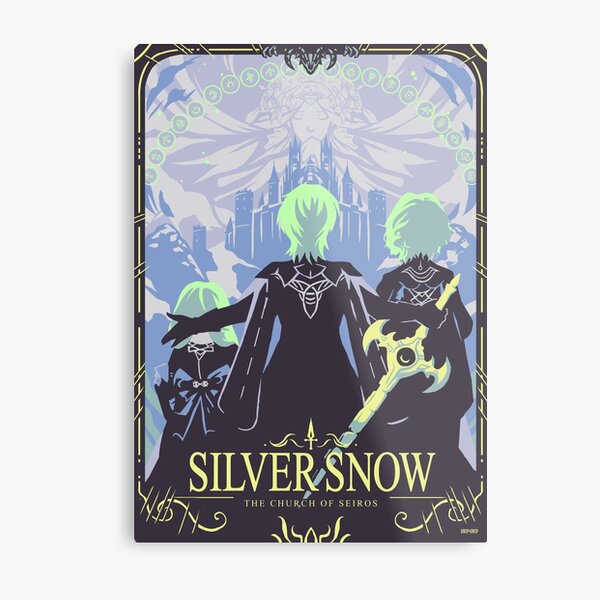 Silver Snow Metal Print