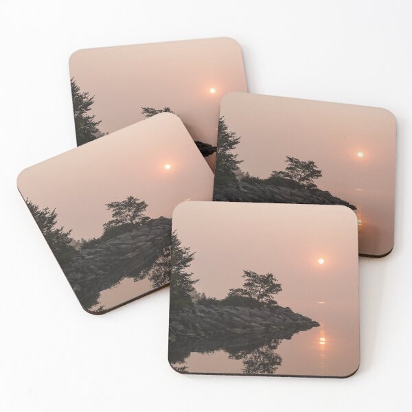 Item preview, Misty Sunrise on the Lake - Soft Pink Fog and Sunshine designed and sold by Georgia Mizuleva.