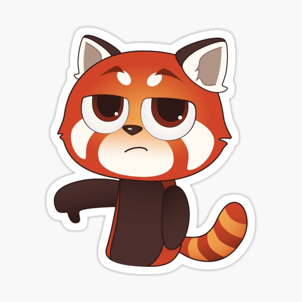 Thumbs Down Red Panda Sticker