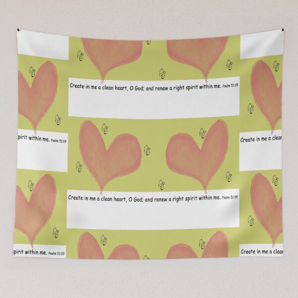 Item preview, 2 Hearts Psalm 51:10 designed and sold by XCEEDTRANSITION.
