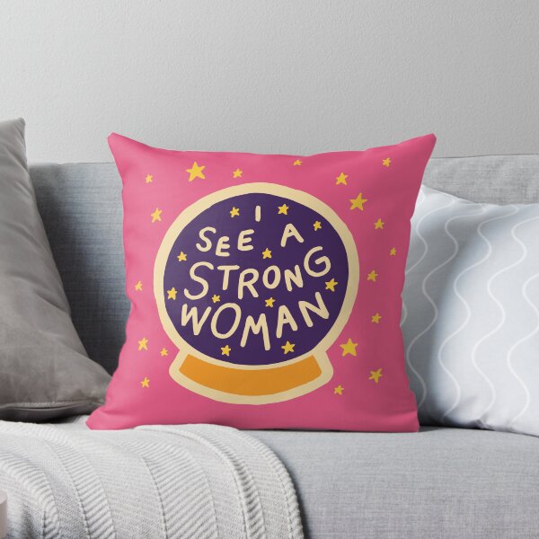 I see a strong woman Throw Pillow