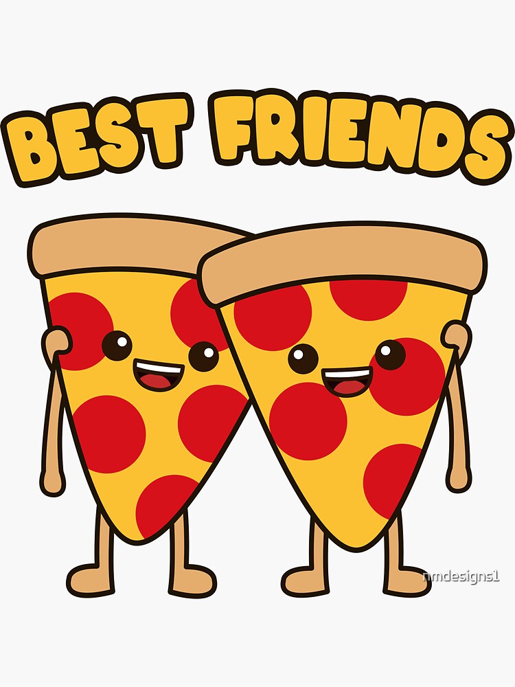 Best Friends Pizza Sticker by nmdesigns1