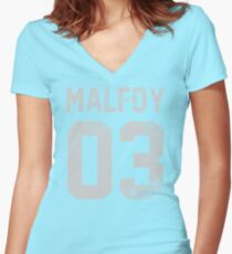 Malfoy jersey Women's Fitted V-Neck T-Shirt