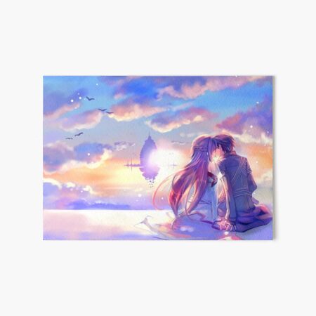 Best couple Asuna and Kirito Art Board Print