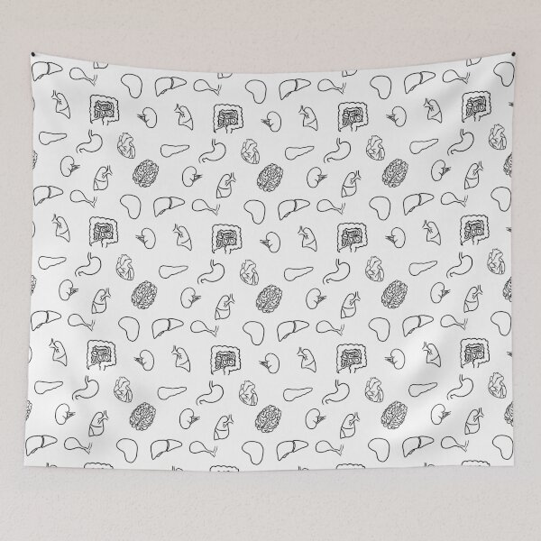 Item preview, Organs, White on Black designed and sold by Hodgepodge Bricolage.