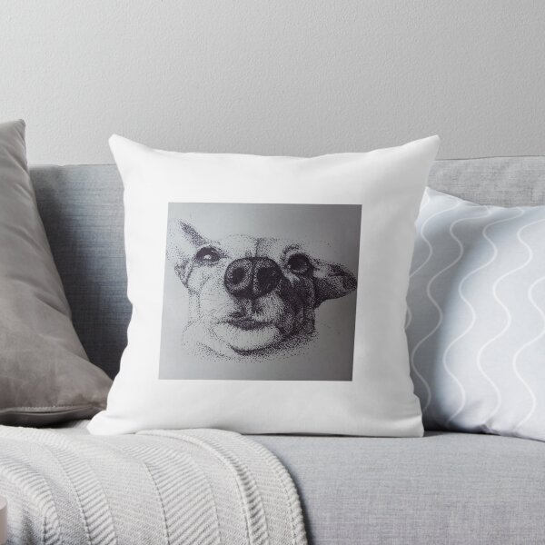 My Dotty Dog Throw Pillow