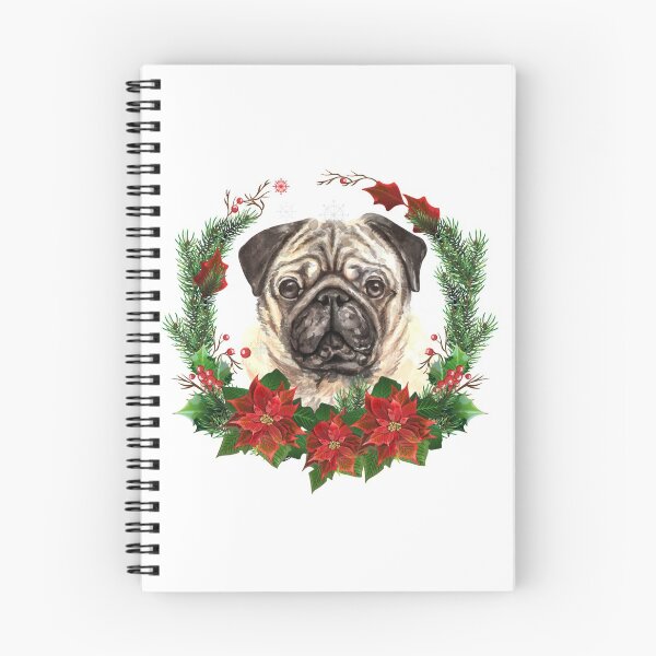 Item preview, Pug in a Christmas Wreath Christmas Gift for Pug Owner/Lover designed and sold by YuliyaR.