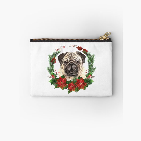 Item preview, Pug in a Christmas Wreath Christmas Gift for Pug Owner/Lover designed and sold by YuliyaR.