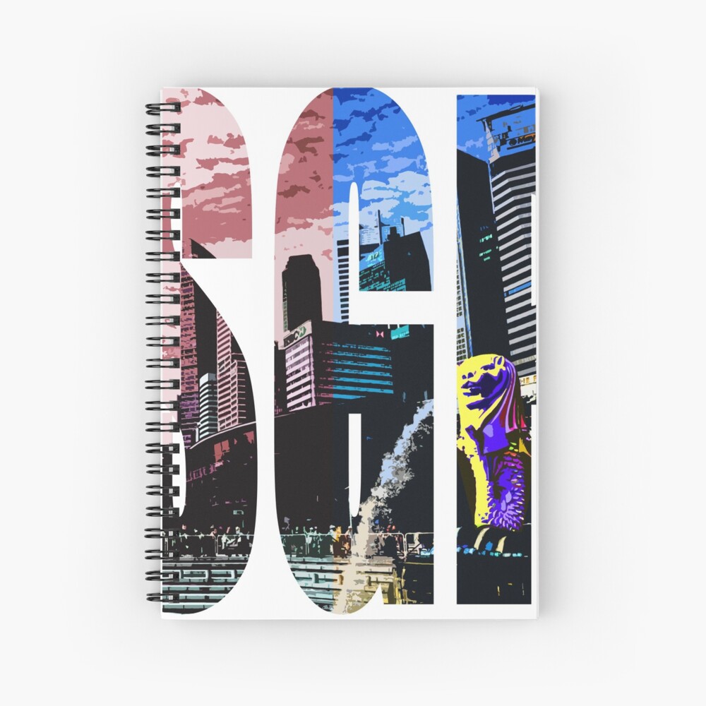 Singapore Sgp City Collections Spiral Notebook By Mwhydesigns Redbubble