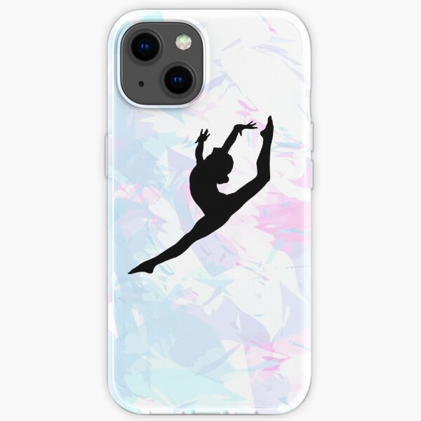 Silhouette de gymnastique de couleur de l'eau Coque souple iPhone