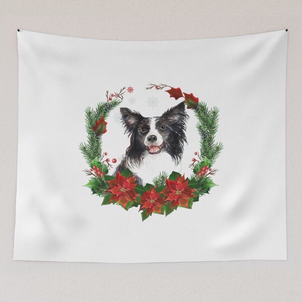 Item preview, Border Collie in a Christmas Wreath Christmas Gift for Border Collie Owner/Lover designed and sold by YuliyaR.
