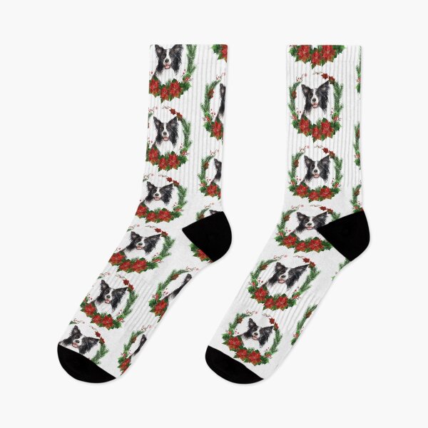 Item preview, Border Collie in a Christmas Wreath Christmas Gift for Border Collie Owner/Lover designed and sold by YuliyaR.