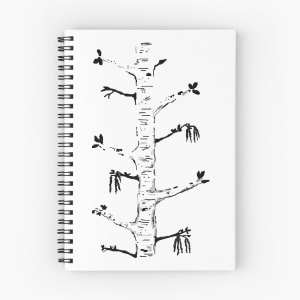 Item preview, Abedul en flor / árbol blanco y negro designed and sold by FranBail.