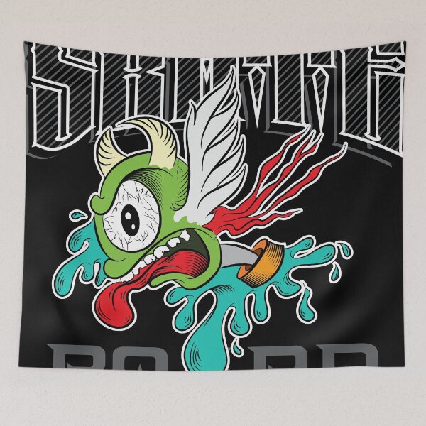 Item preview, urban skateboard demonic eye design designed and sold by kamui7mx.
