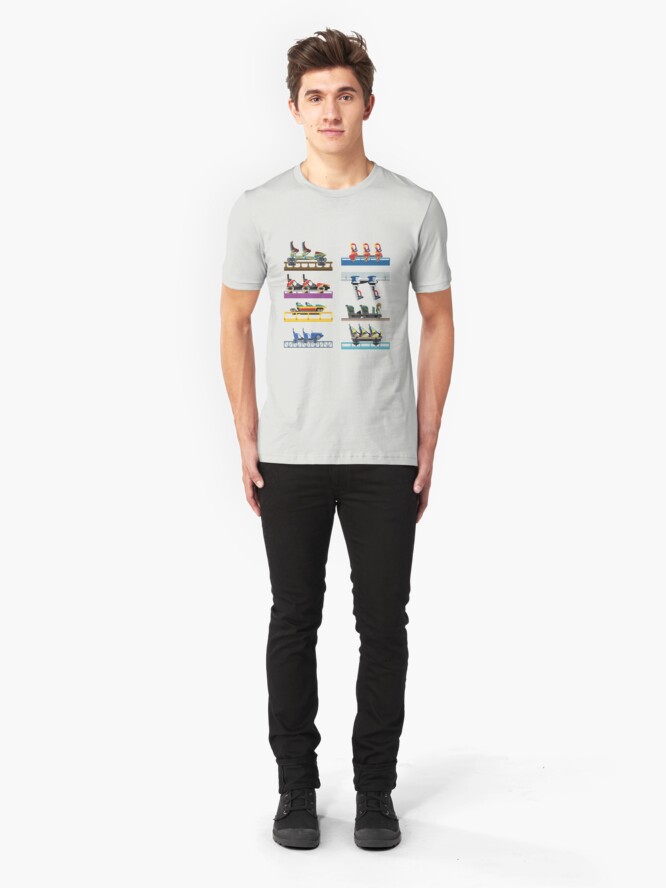 Alternate view of Busch Gardens Williamsburg Coaster Car Design Slim Fit T-Shirt