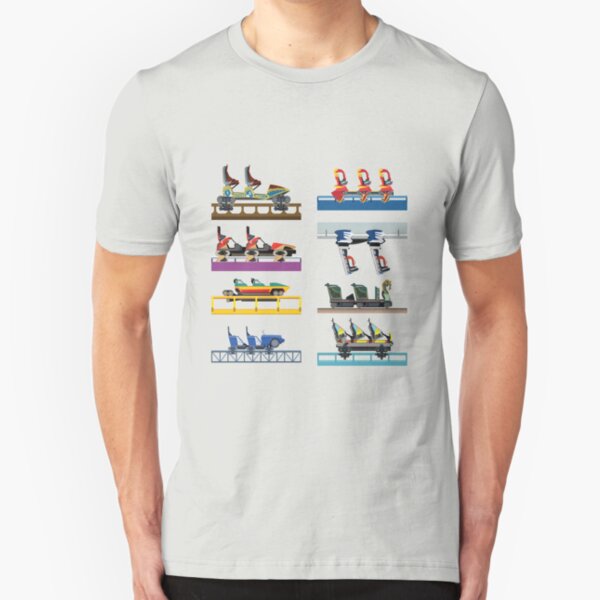 Busch Gardens Williamsburg Coaster Car Design Slim Fit T-Shirt