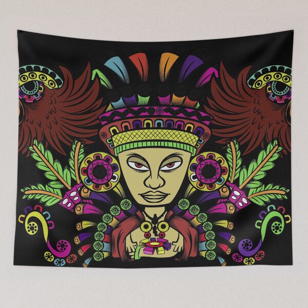 Item preview, Aztec design, Mexica with Montezuma last Emperor of Tenochtitlan designed and sold by kamui7mx.