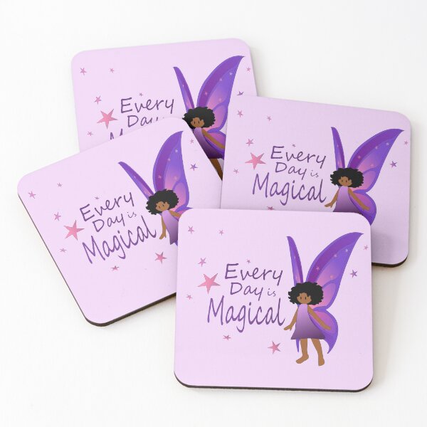 Item preview, Every Day is Magical Fairy (Black, short curly hair)  designed and sold by nutmegfairy.