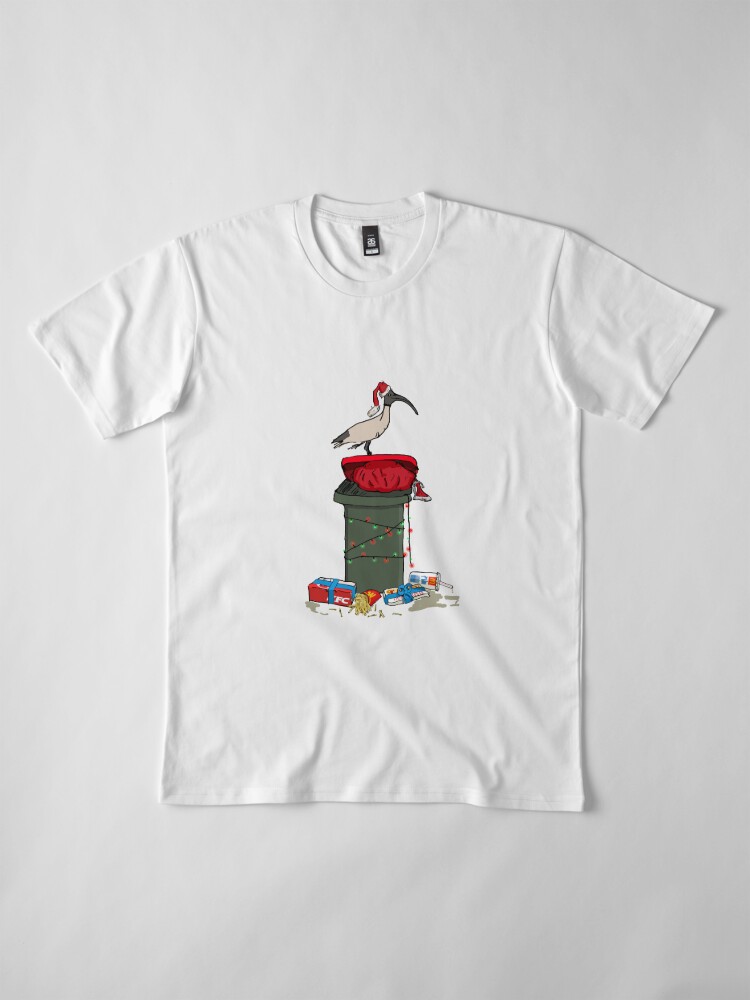 Alternate view of Xmas Bin Chicken OFFICIAL Straya Stickers - *Beware of knock offs* Premium T-Shirt