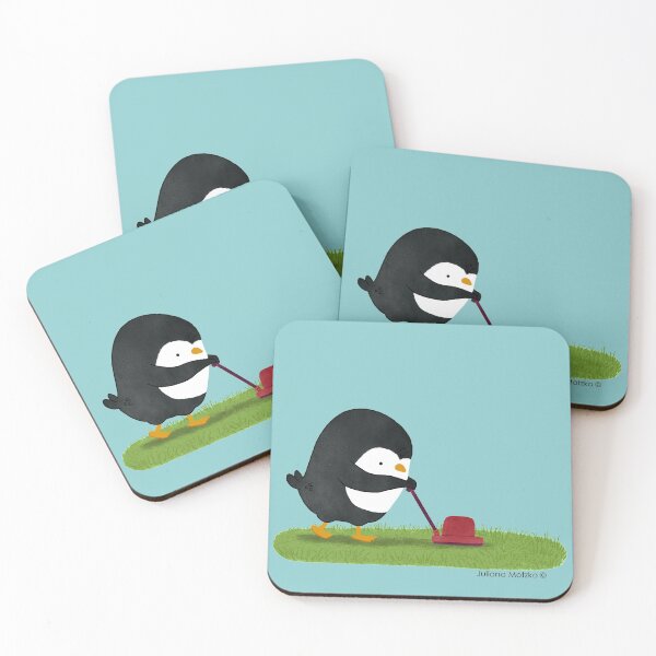 Item preview, Penguin cutting grass designed and sold by thepenguinsfamily.