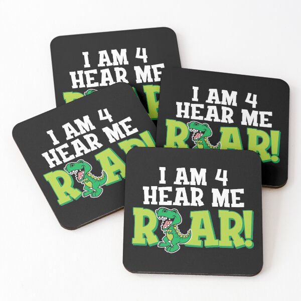 Item preview, I am 4 hear me roar! t-rex dinosaur  designed and sold by Scoopivich.