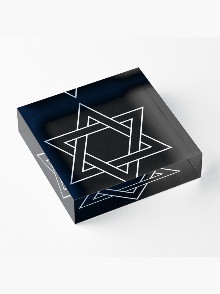Alternate view of #Star of #David #Clipart #StarOfDavid Acrylic Block