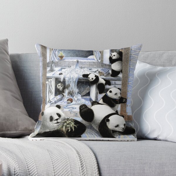 Pandas in the Kitchen? Throw Pillow