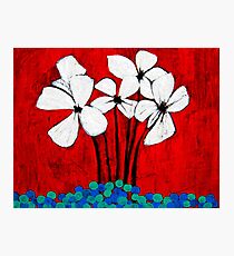Marbled Floral Photographic Print