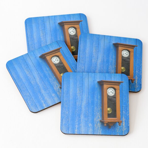 Item preview, Clock on a blue wall designed and sold by TheNuttyDuck.