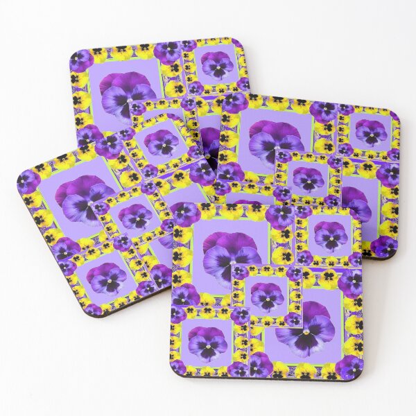 Item preview, PURPLE PANSIES AND YELLOW PANSIES PATTERN ART, designed and sold by sharlesart.