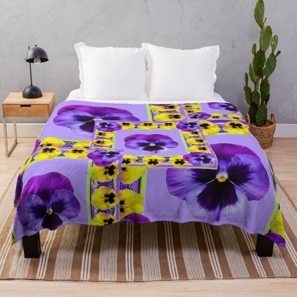 Item preview, PURPLE PANSIES AND YELLOW PANSIES PATTERN ART, designed and sold by sharlesart.