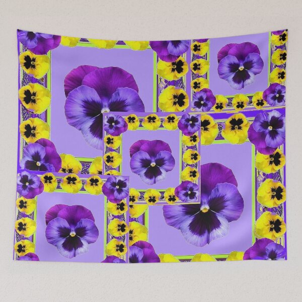 Item preview, PURPLE PANSIES AND YELLOW PANSIES PATTERN ART, designed and sold by sharlesart.