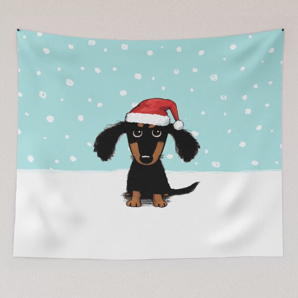 Item preview, Cute Dachshund Christmas | Winter Wiener Dog Santa designed and sold by Jenn Inashvili.