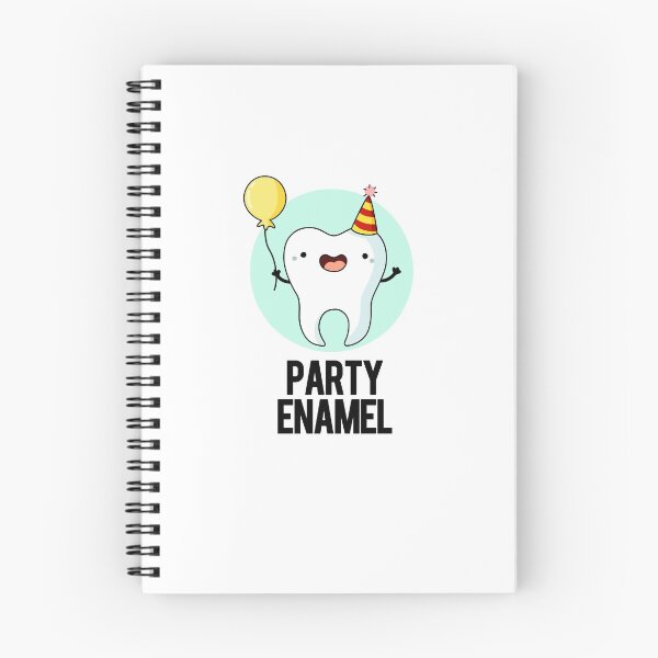 Item preview, Party Enamel Funny Tooth Puns  designed and sold by punnybone.