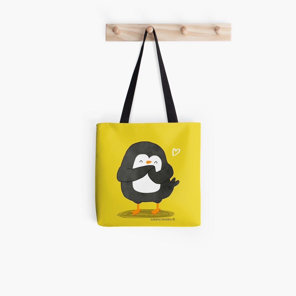 Penguin in Love Tote Bag