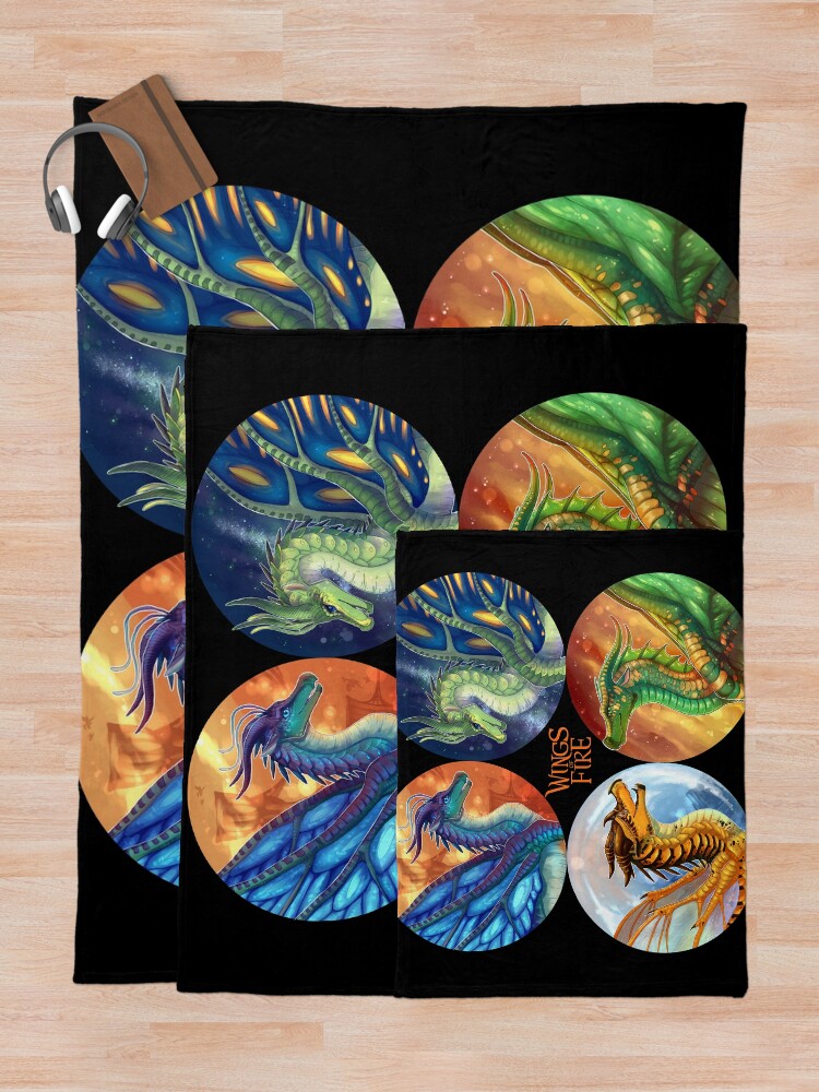 Alternate view of Wings of Fire - Heroes of the Lost Continent Throw Blanket