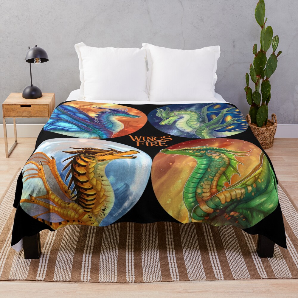 Wings of Fire - Heroes of the Lost Continent Throw Blanket