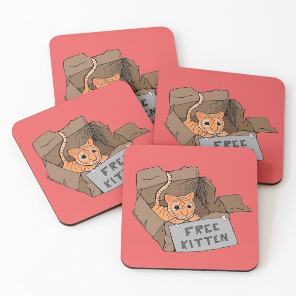 Item preview, Free Kitten (or Tiger) in a Box designed and sold by Otter-Grotto.