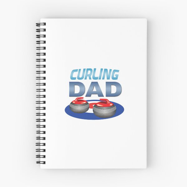 Item preview, 'Curling Dad' (White) designed and sold by The Button Gal.