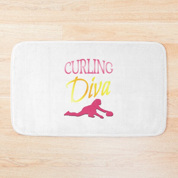 Item preview, 'Curling Diva' (White) designed and sold by The Button Gal.